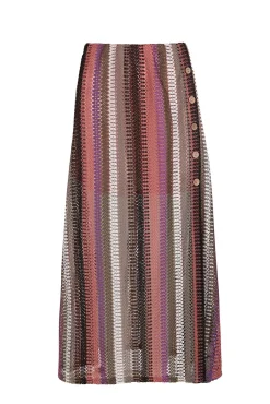 Falda capa de punto rayas