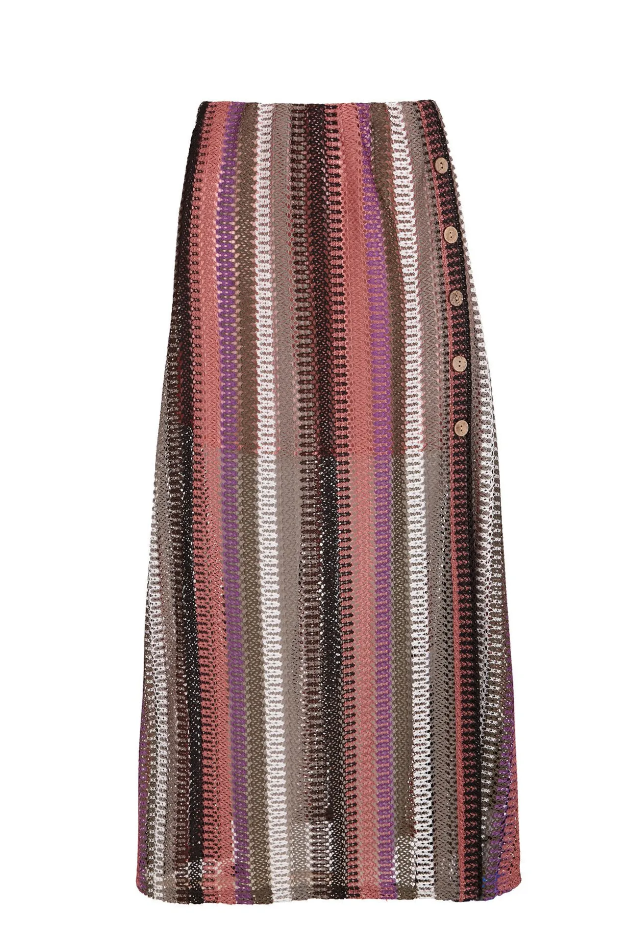 Falda capa de punto rayas