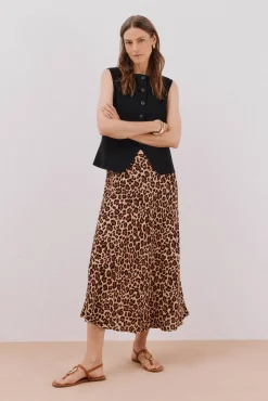 Falda capa estampada