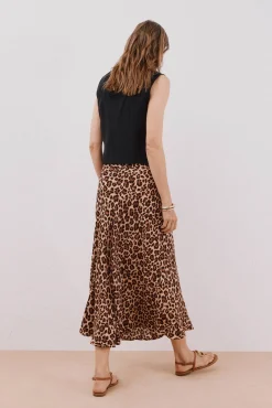 Falda capa estampada