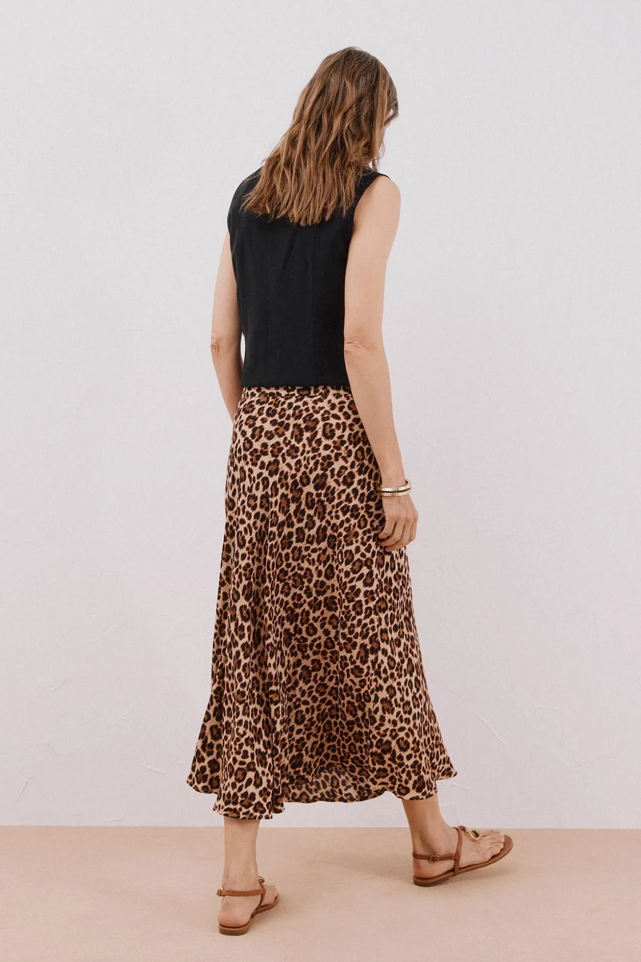 Falda capa estampada