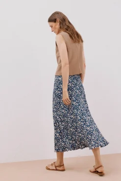 Falda capa estampada