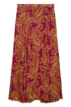 Falda capa midi estampada