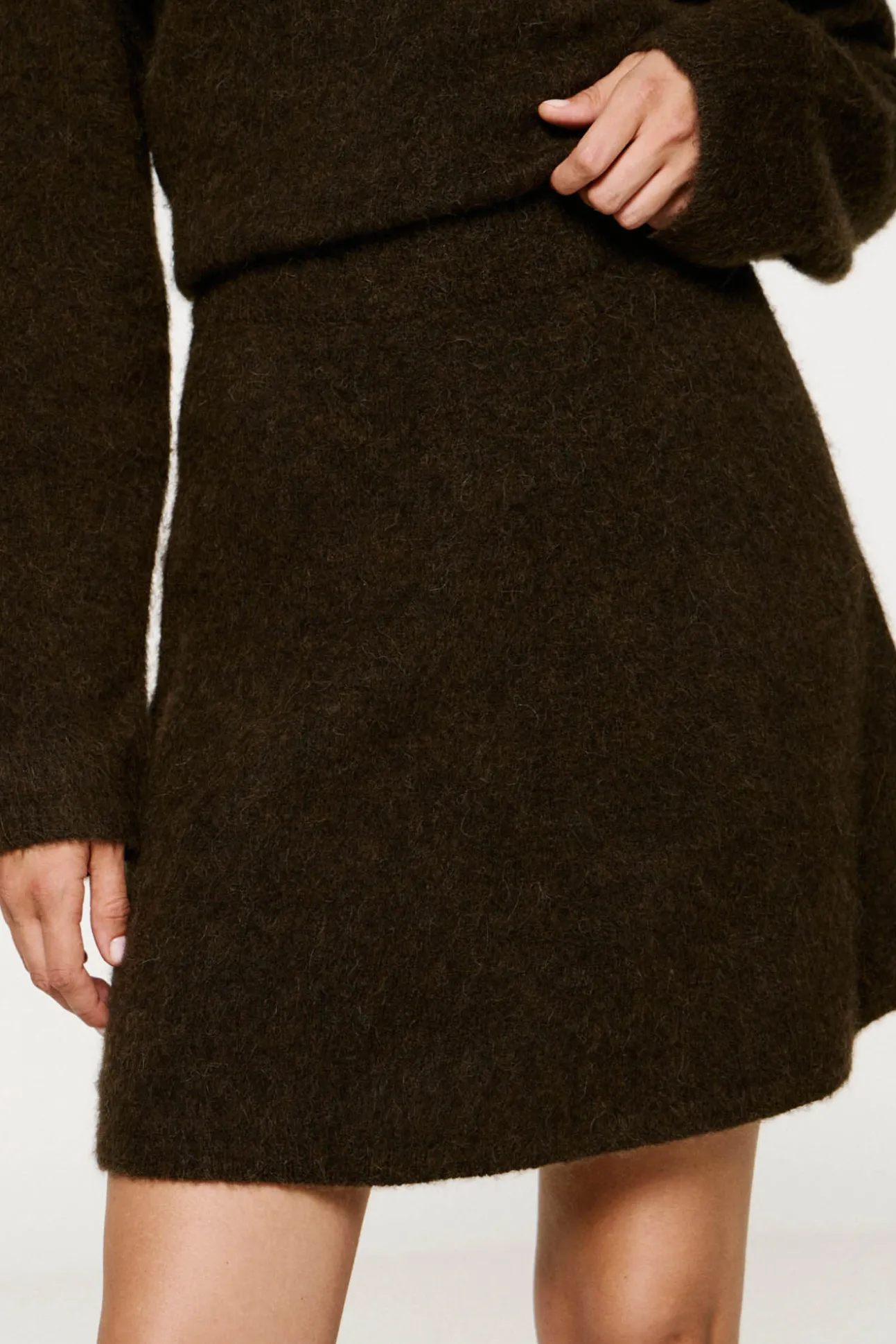 Falda corta alpaca y lana