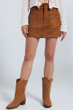 Falda corta antelina