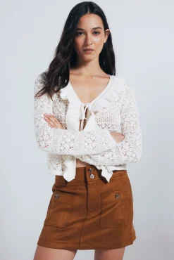 Falda corta antelina