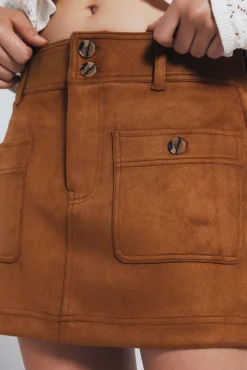 Falda corta antelina