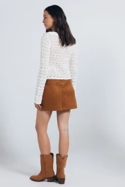 Falda corta antelina