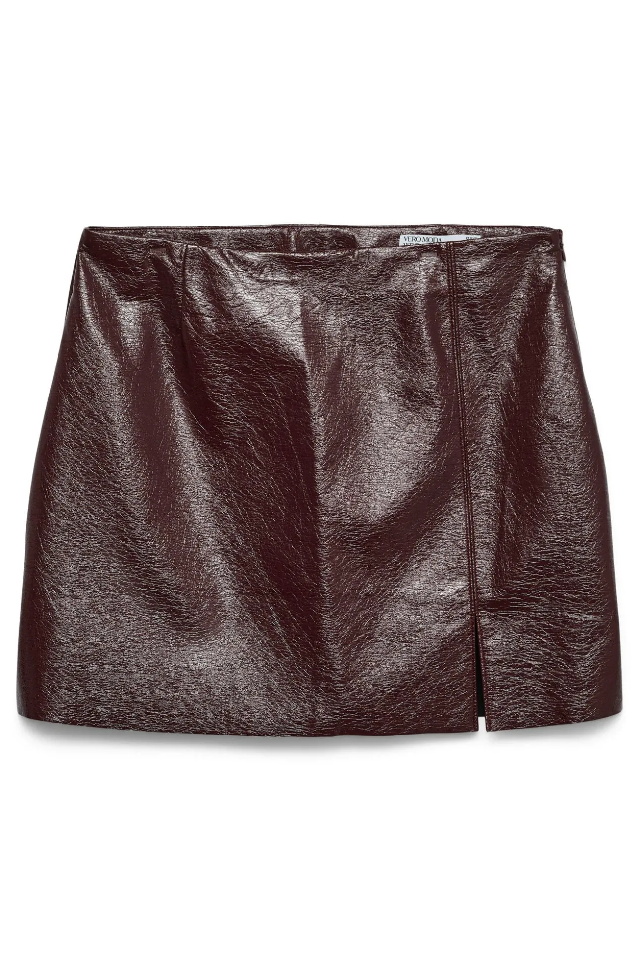 Falda corta efecto piel talla grande