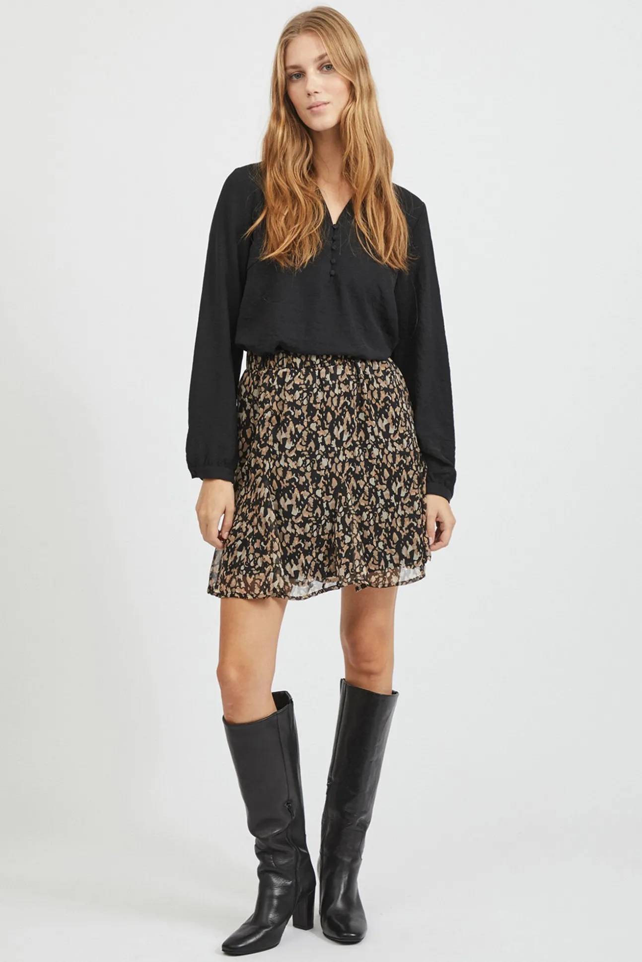 Falda corta estampada