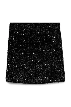 Falda corta lentejuelas