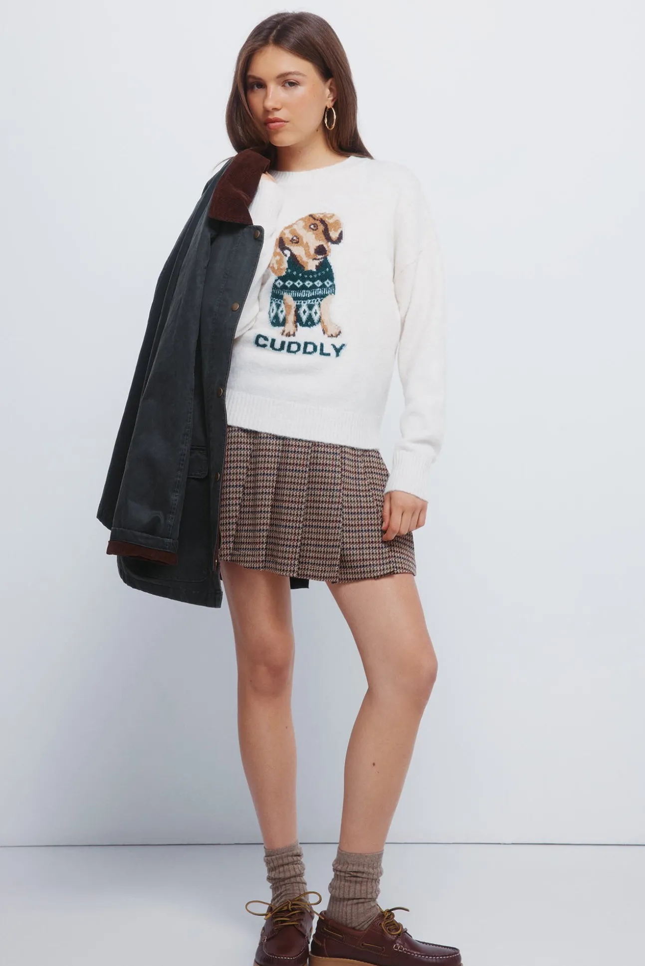 Falda corta tablas cuadros