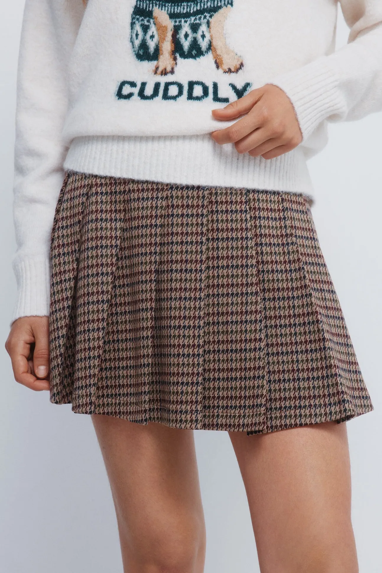 Falda corta tablas cuadros