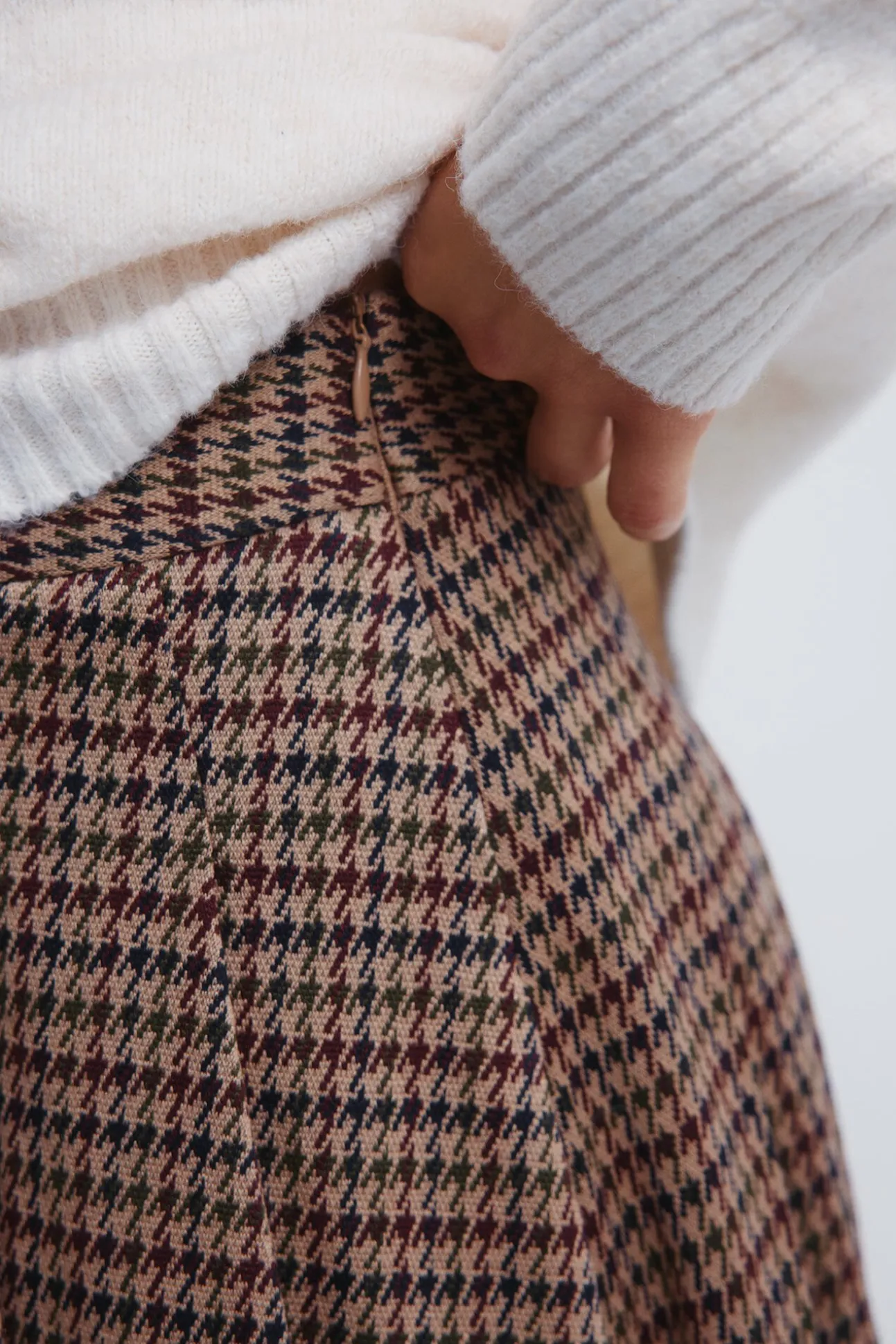 Falda corta tablas cuadros