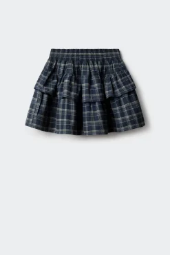 Falda de cuadros con volantes niña