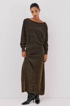 Falda de punto con lurex