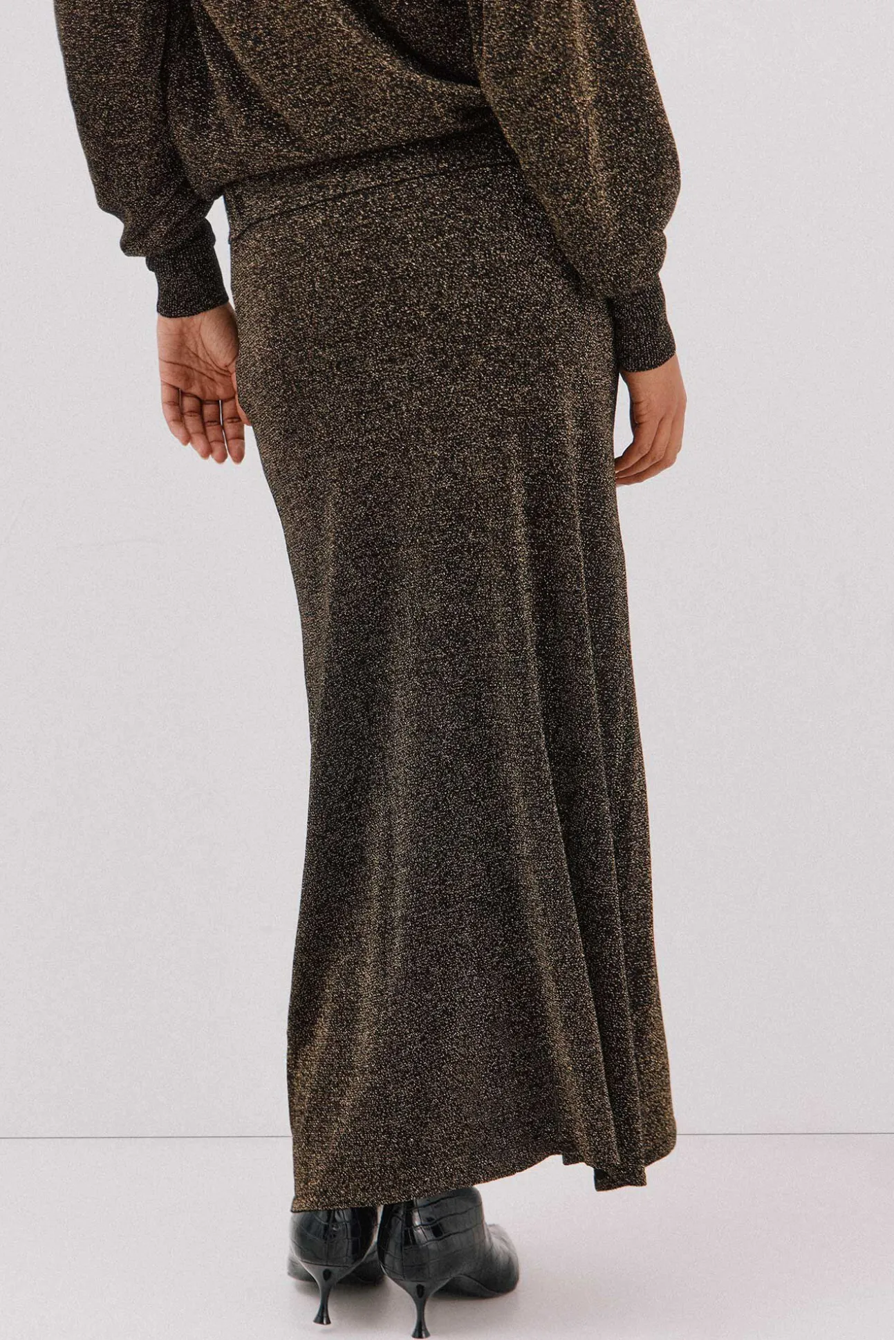 Falda de punto con lurex