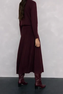 Falda de punto jaspeada