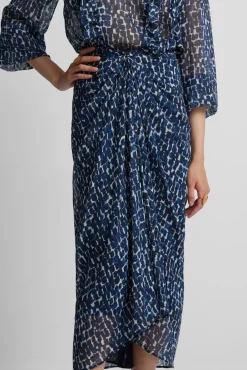 Falda drapeada estampado