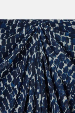 Falda drapeada estampado