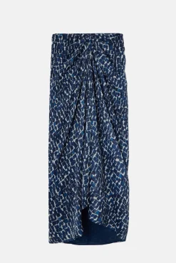 Falda drapeada estampado