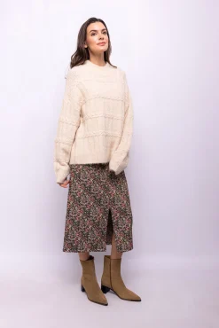 Falda estampada jacquard