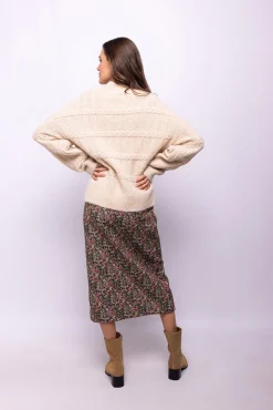 Falda estampada jacquard