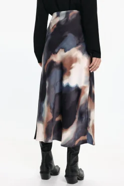 Falda estampada larga