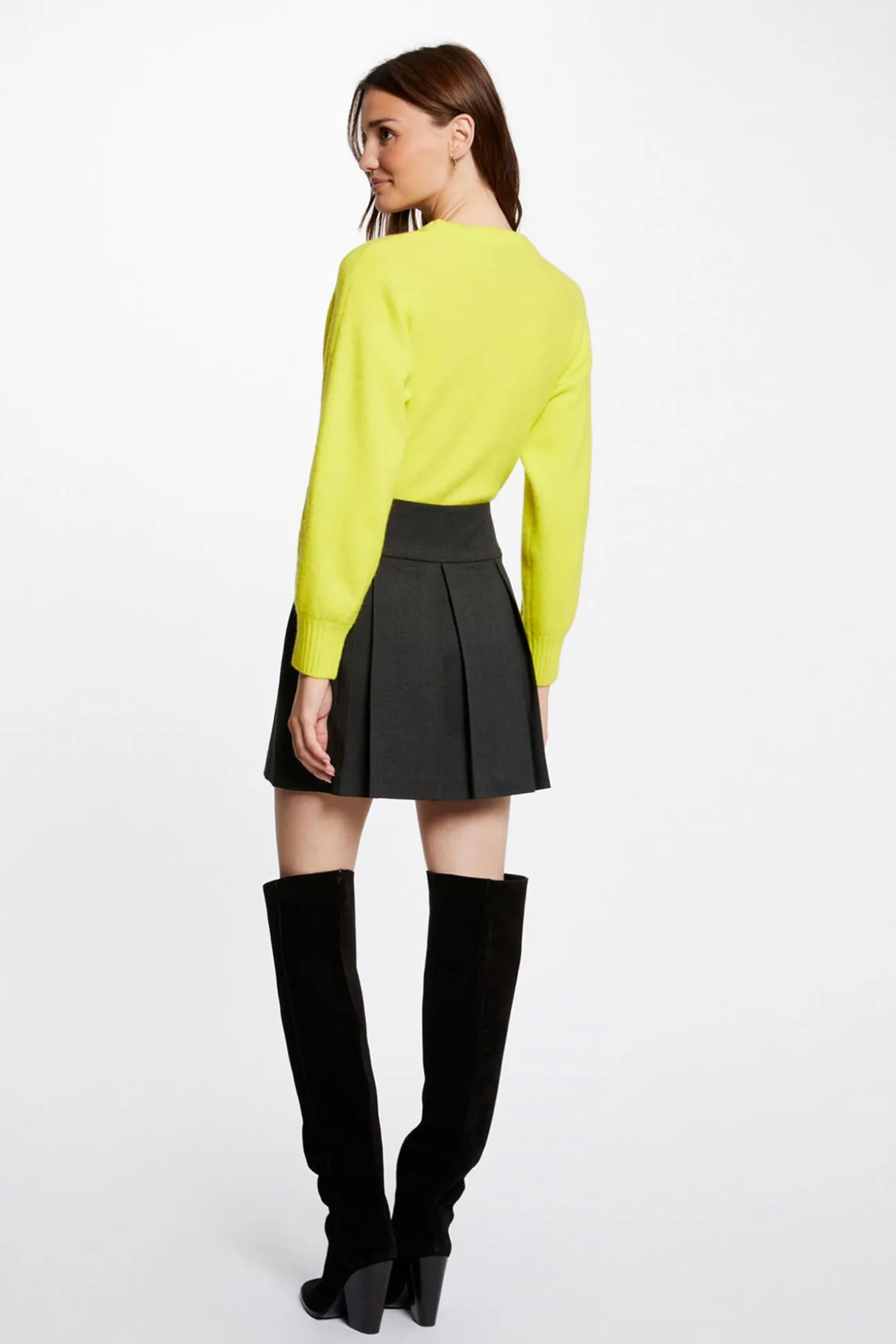 Falda evas con pliegues