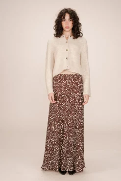 Falda larga estampada