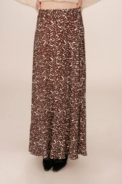 Falda larga estampada