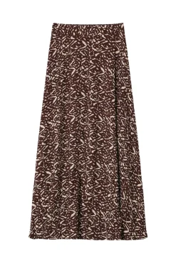 Falda larga estampada