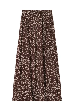 Falda larga estampada