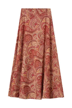Falda larga estampada