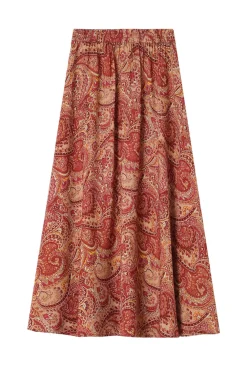 Falda larga estampada