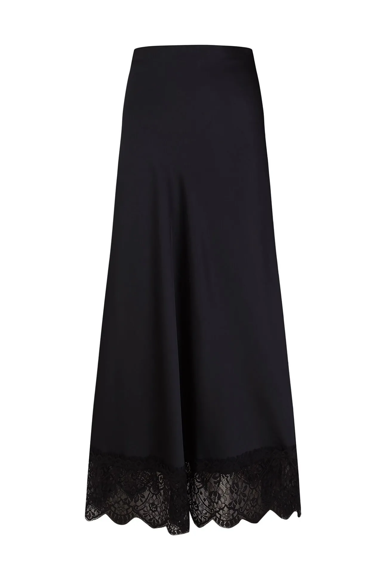 Falda larga satén detalle lace