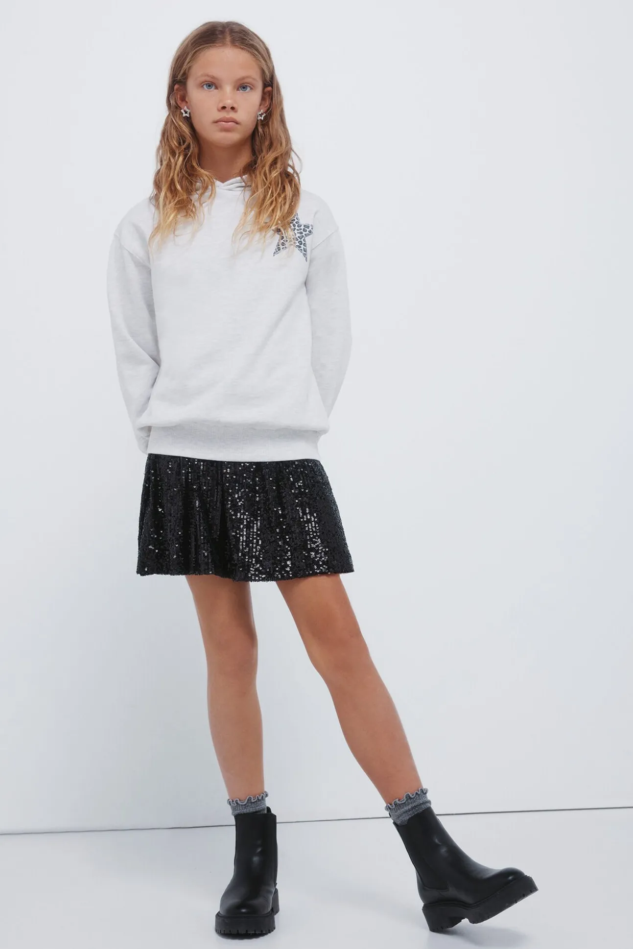 Falda lentejuelas niña