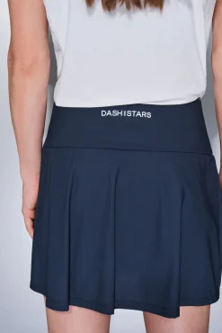 Falda microfibra azul malla interior