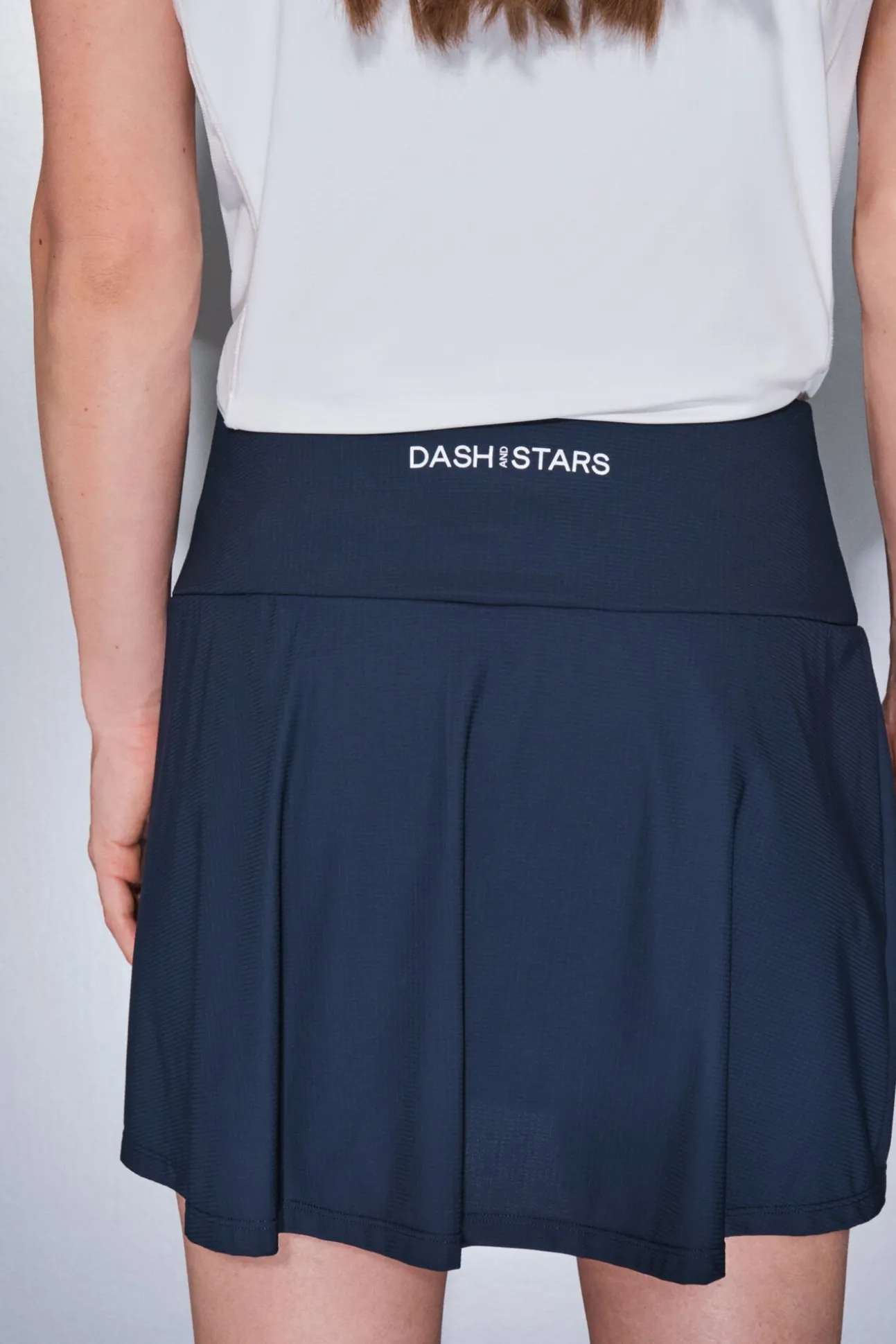 Falda microfibra azul malla interior