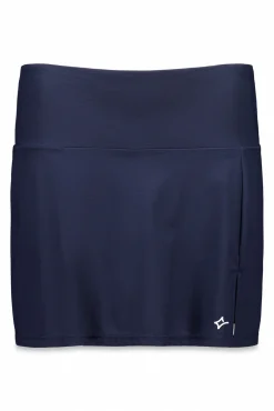 Falda microfibra azul malla interior