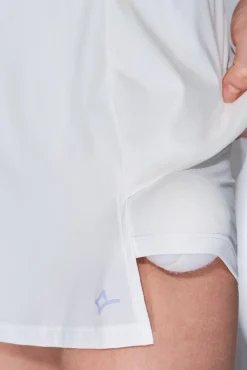 Falda microfibra blanca malla interior