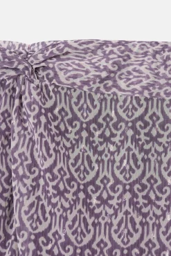 Falda midi abertura estampado ikat