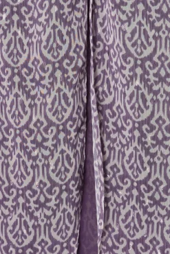 Falda midi abertura estampado ikat