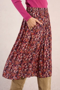 Falda midi con estampado