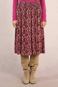 Falda midi con estampado