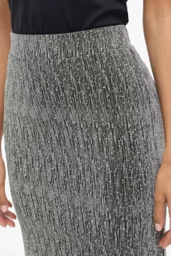 Falda midi con glitter