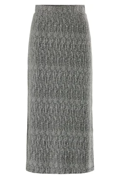 Falda midi con glitter