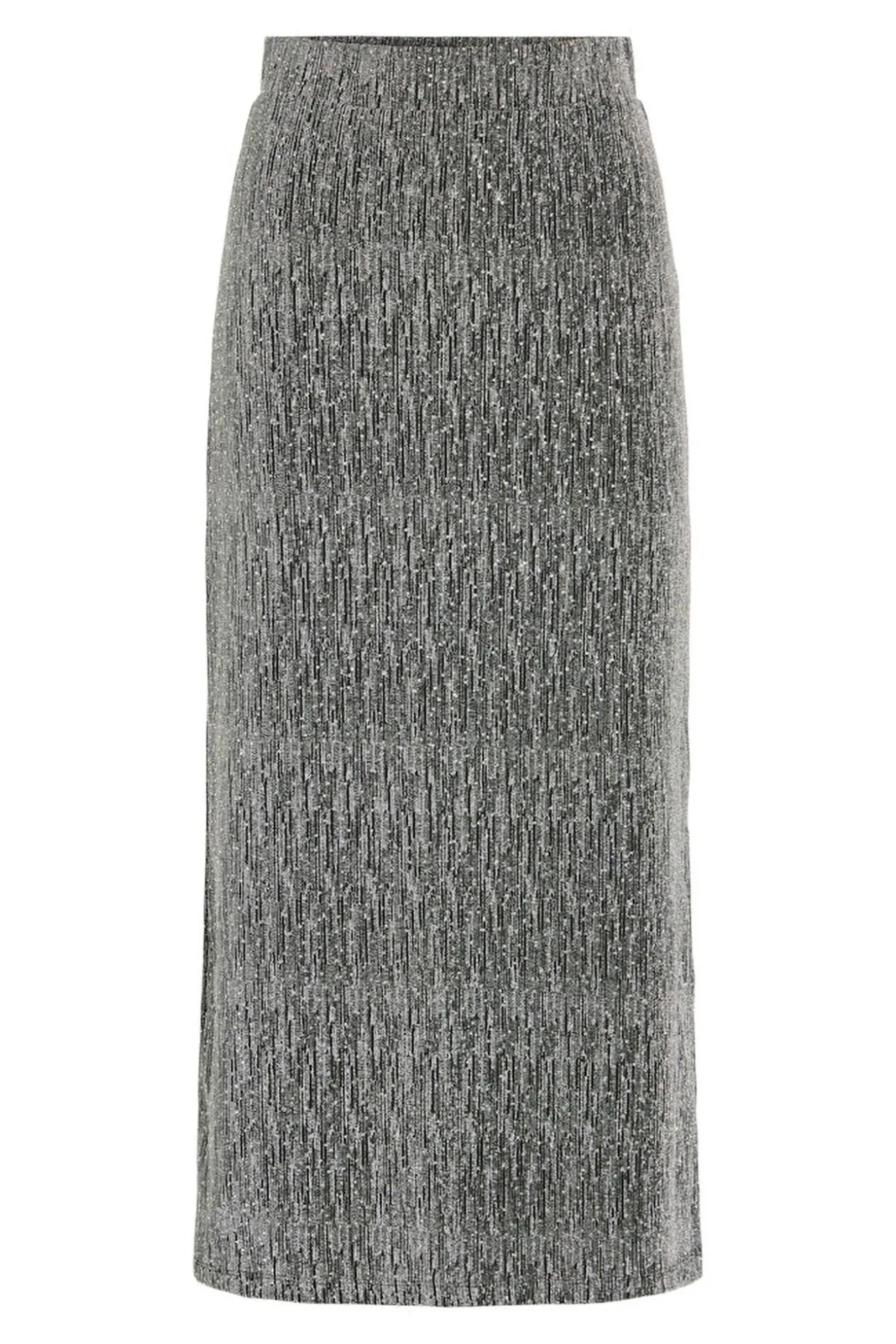 Falda midi con glitter