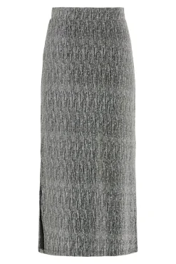 Falda midi con glitter