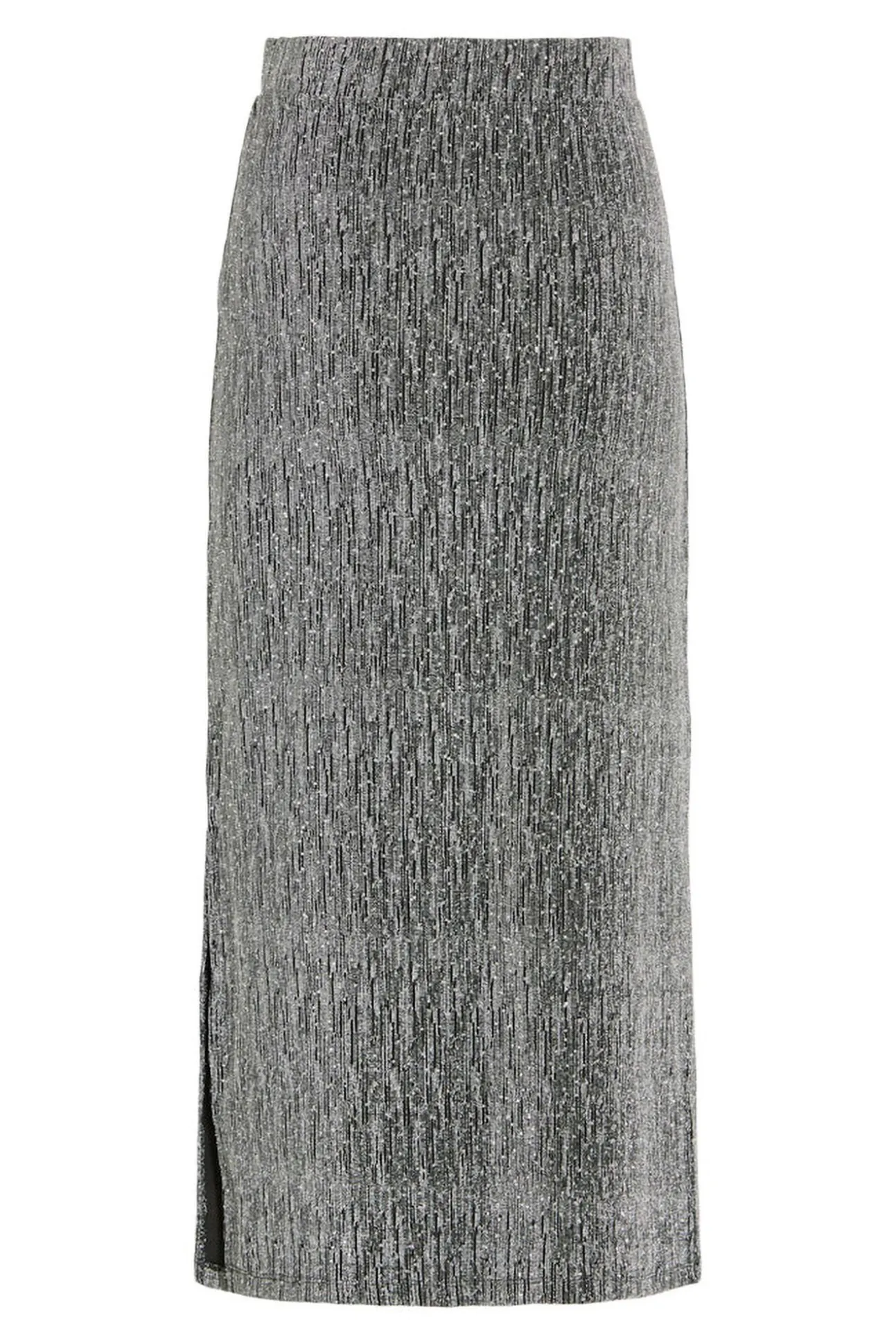 Falda midi con glitter